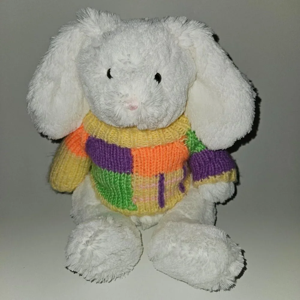 Dan Dee White Bunny Rabbit Plush 10